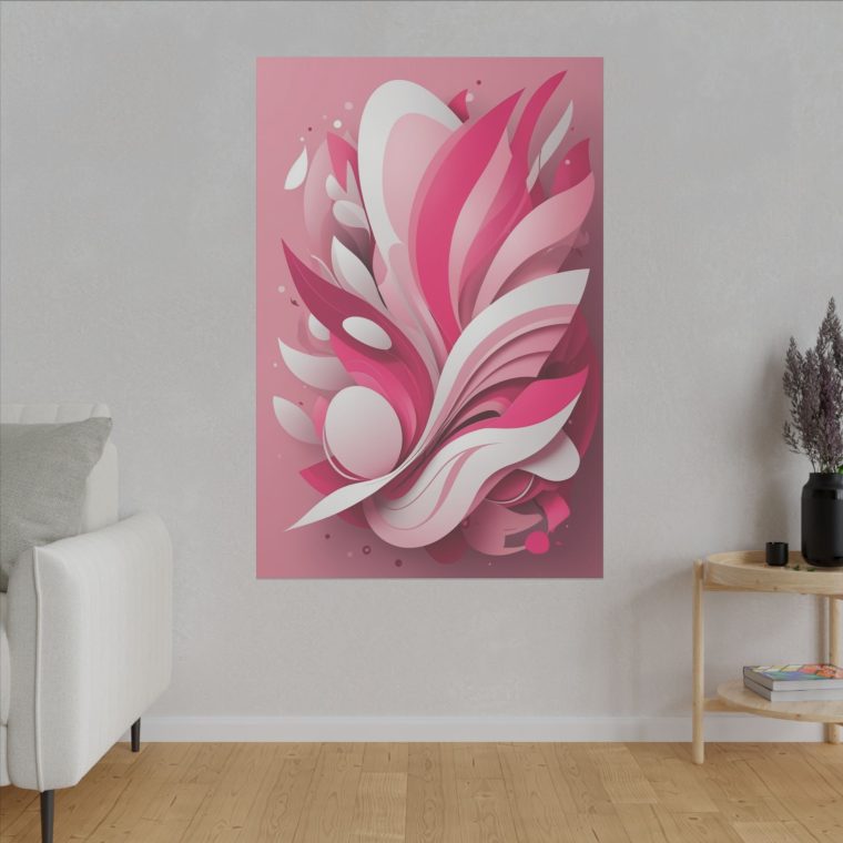 Blooming Abstraction Dynamic Pink Layers and Sculpted Forms - Image 3