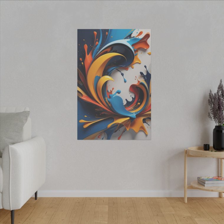 Dynamic Splash Vibrant Abstract Oil Painting for Contemporary Wall Art - Image 11