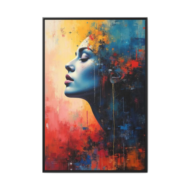 Stylish Stylish abstract face wall art with sleek lines and vibrant design with sleek lines and vibrant design