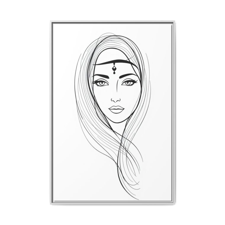 Framed Abstract Face Wall Art Contemporary and Chic Design - Image 17