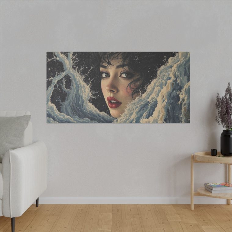 Ethereal Moonlit Portrait Surreal Beauty Amidst Dreamlike Storms - Image 19