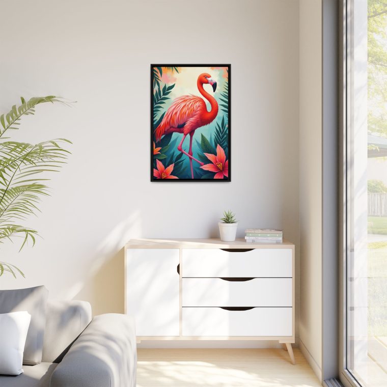 Flamingo Bliss Tropical Canvas Art with Modern Flair - Image 7