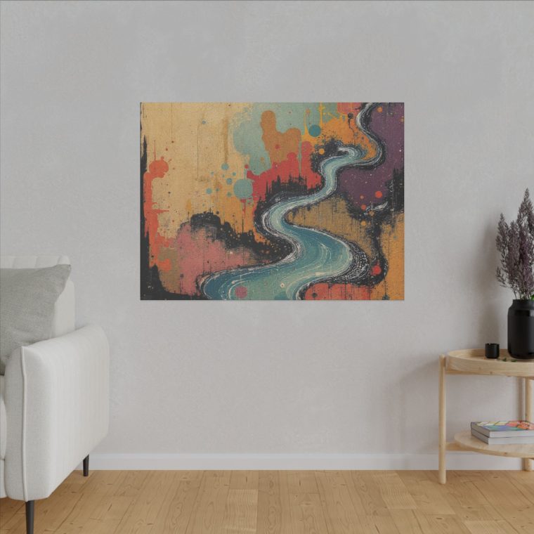 Abstract River of Color Vibrant Drips and Surreal Sunset Hues - Image 31