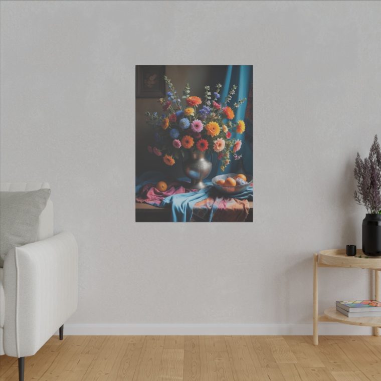 Flowers in Full Color: Boho Meets Vintage Blue Painting - Image 15