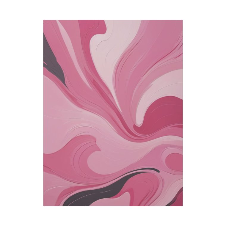 Gentle Pink Flow Abstract Oil Painting with Subtle Elegance - Image 17