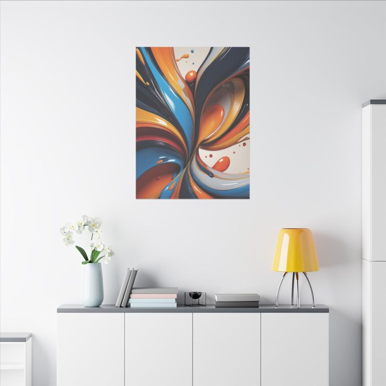 Vibrant Whirl Abstract Fluid Art Oil Painting Wall Décor - Image 16