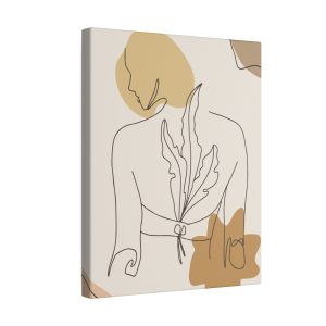 Minimalist Women Body Line Art Canvas Print