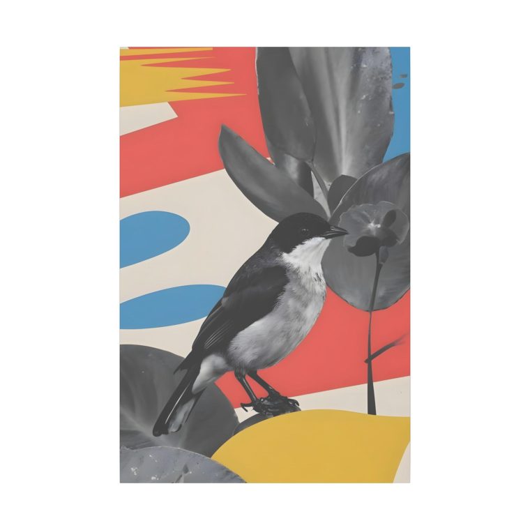 Birds Canvas Wall Art Natural Blue and Red Color - Image 25