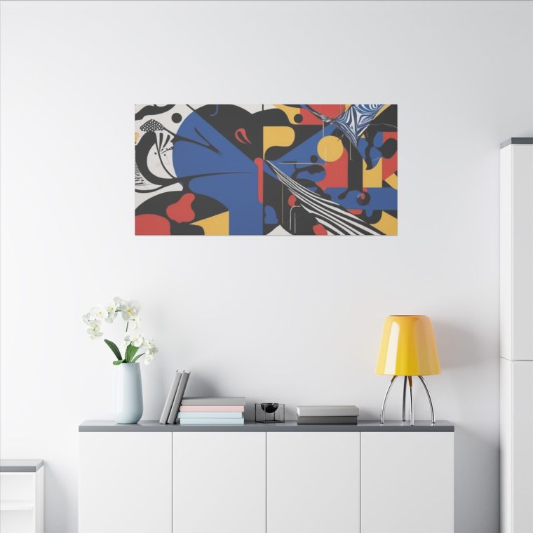 Dynamic Abstract Expression Modern Art with Bold Colors Geometric Fusion - Image 28