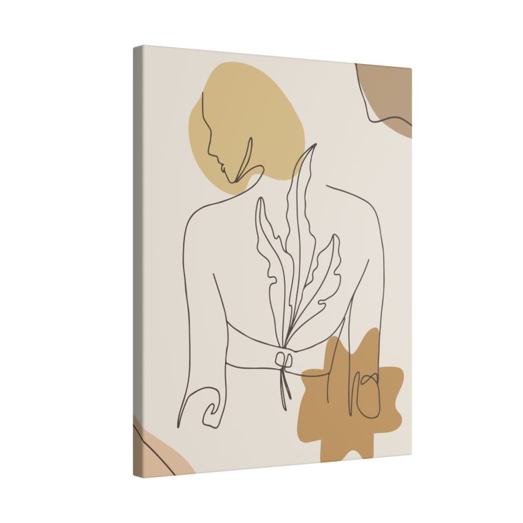 Minimalist Women Body Line Art Canvas Print - Image 6