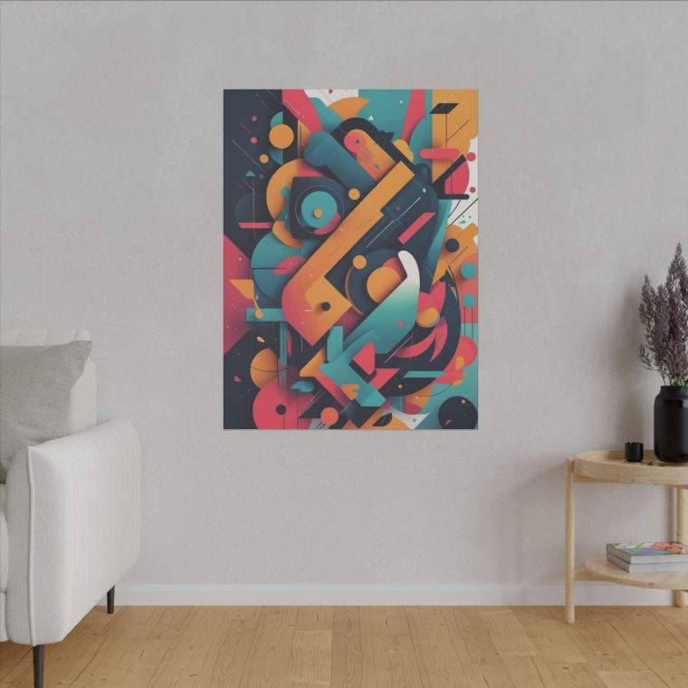 Geometric Kaleidoscope in Vibrant Harmony Wall Art - Image 15