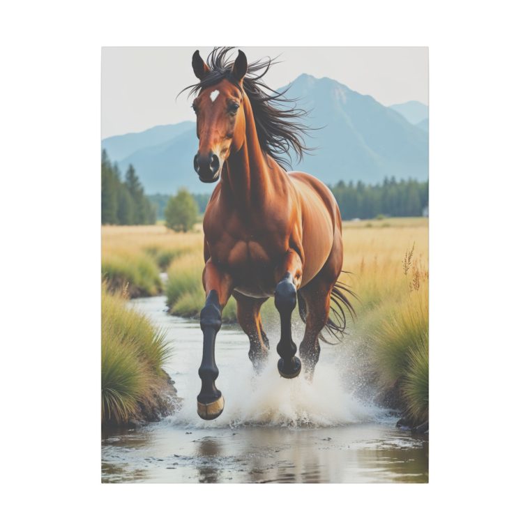Wild Brown Horses Running Free in Nature - Image 5
