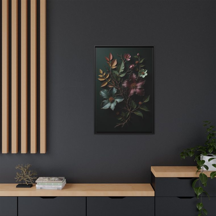 Dark Botanical Moody Wall Art Canvas Prints - Image 4