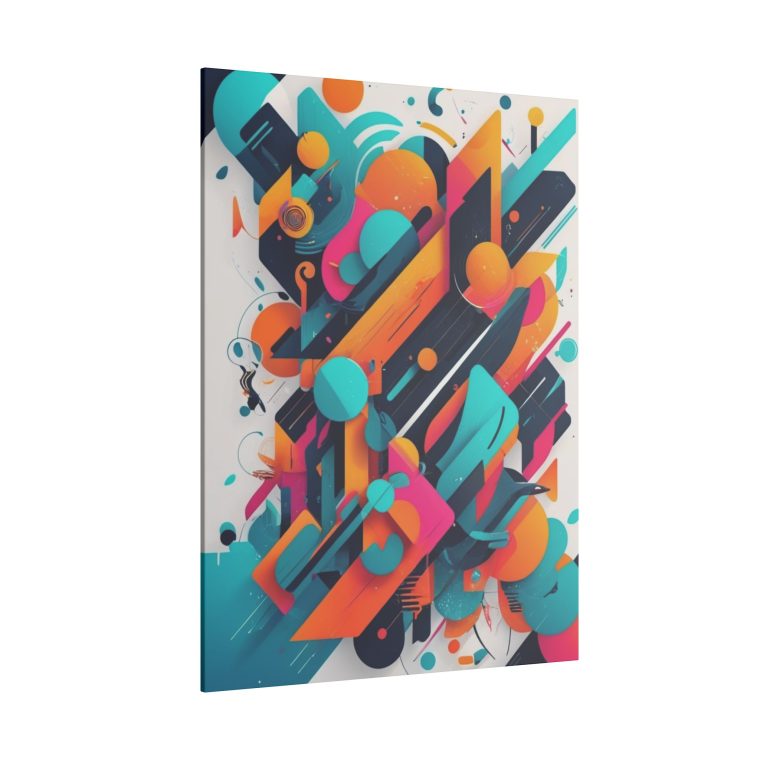 Modern Abstract Symphony of Shapes and Colors Wall Art - Image 14