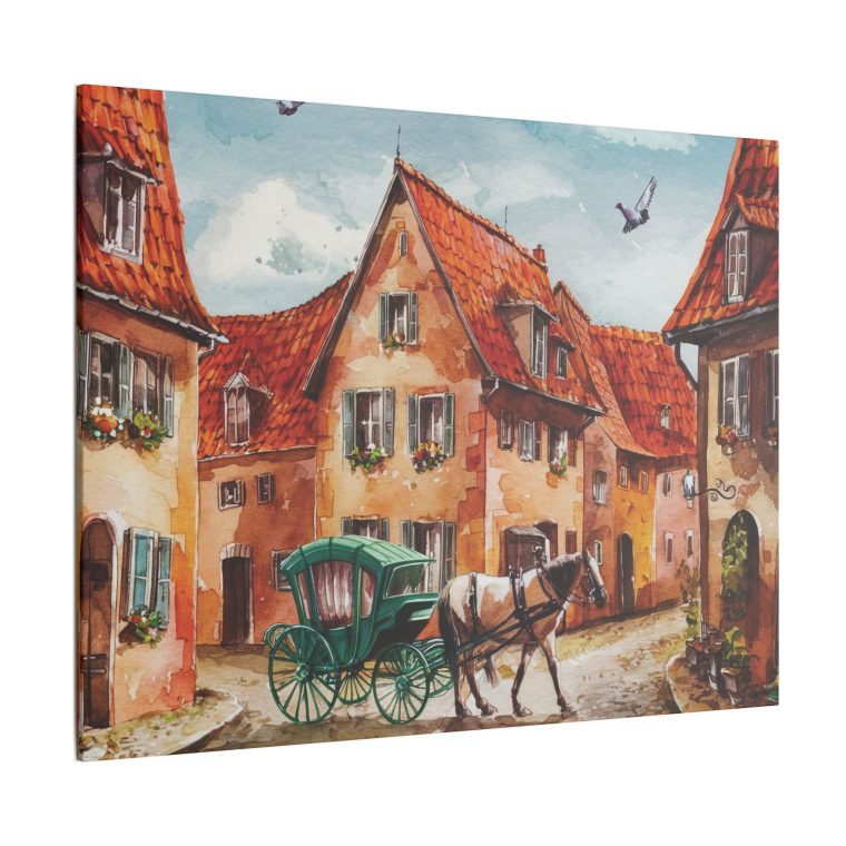 Tranquil German Village A Peaceful Watercolor Illustration - Image 6