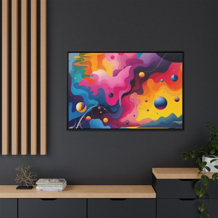 Modern Abstract Paint Swirls Large Canvas Wall Art - Image 12