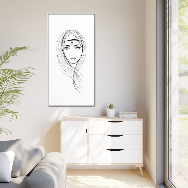 Framed Abstract Face Wall Art Contemporary and Chic Design - Image 31