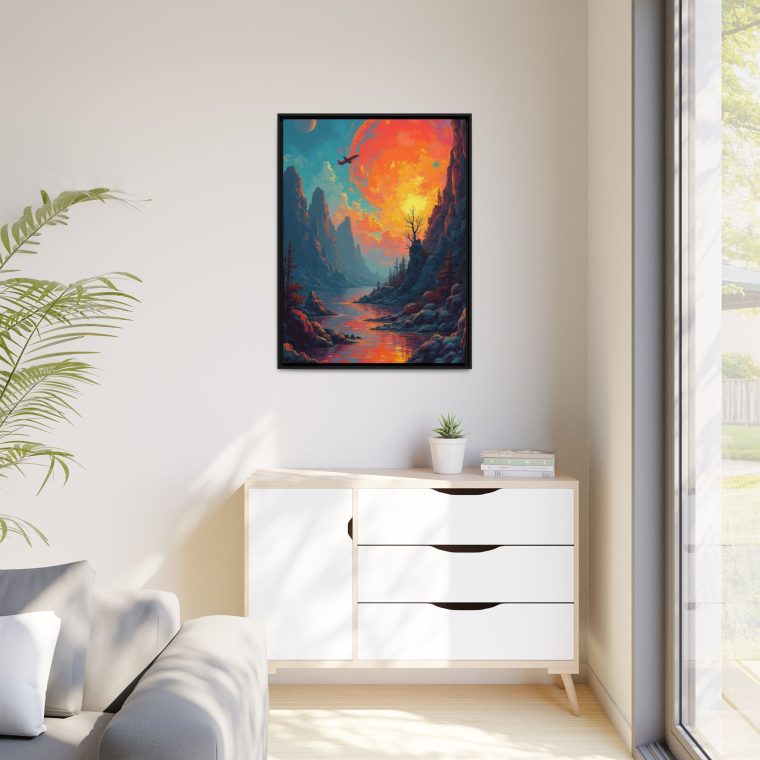 Mountain Horizon Abstract Canvas Print | Modern Landscape Wall Art - Image 15