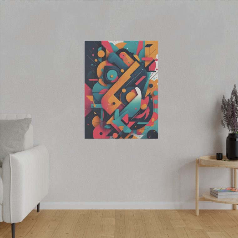 Geometric Kaleidoscope in Vibrant Harmony Wall Art - Image 7