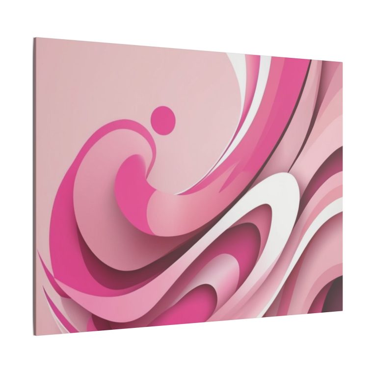 Graceful Pink Waves Abstract Layered Design in Soft Tones - Image 30