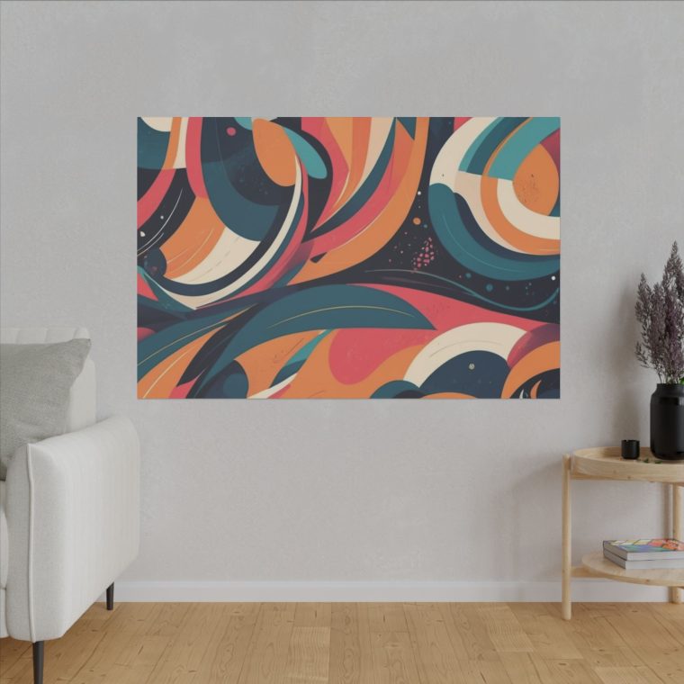 Dynamic Curves Modern Abstract Wall Art Pattern - Image 3