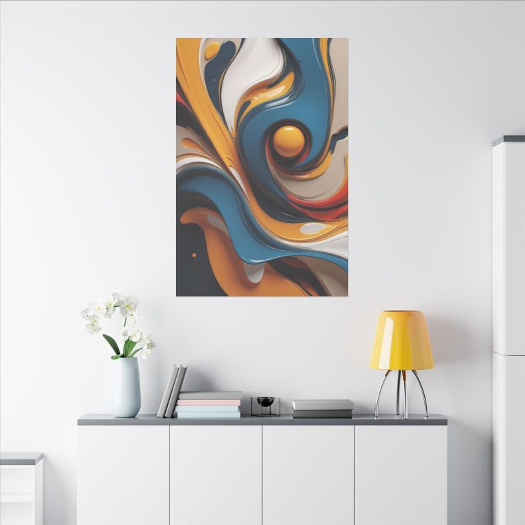 Flowing Harmony Modern Abstract Oil Art for Contemporary Interiors - Image 4
