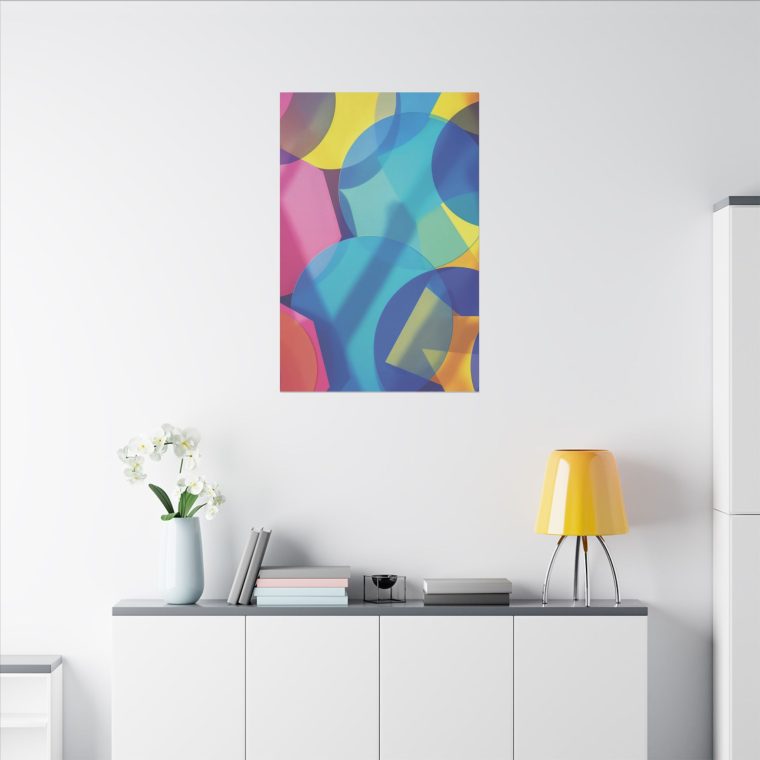 Vibrant Layers Transparent and Solid Shapes in Bold Hues - Image 8