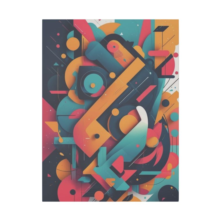 Geometric Kaleidoscope in Vibrant Harmony Wall Art - Image 5