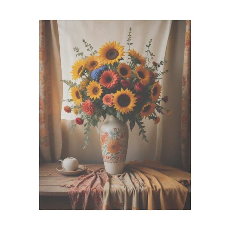 Vintage Simplicity Boho Vase of Flowers in Art - Image 13