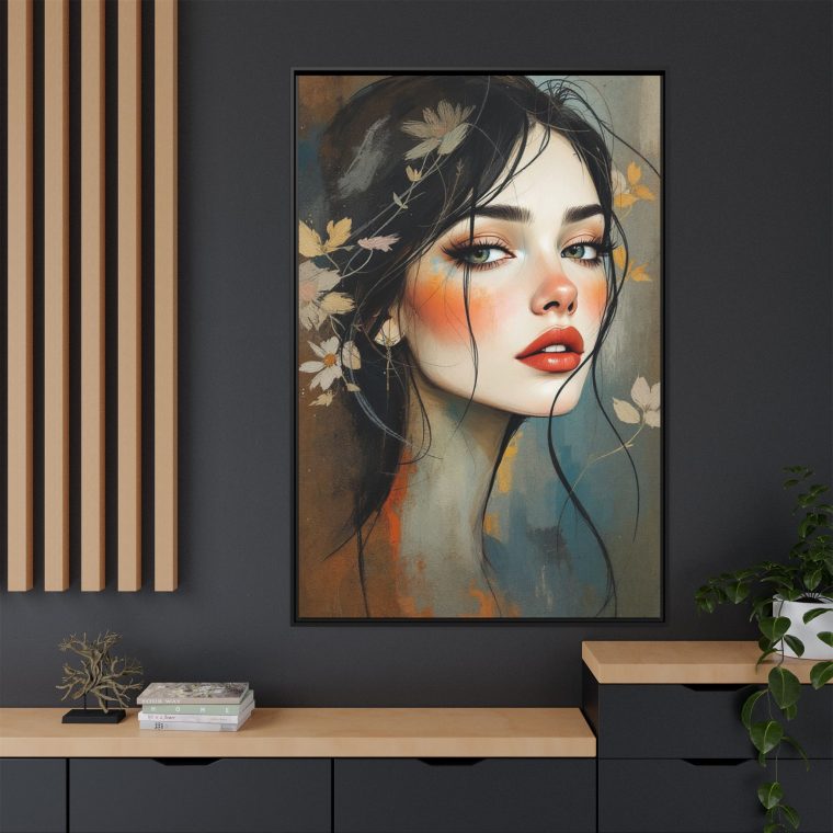 Abstract Boho Woman Face - Natural Aesthetic Wall Art - Image 4