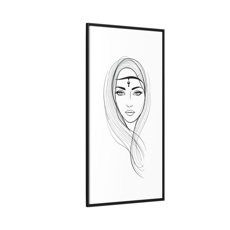 Framed Abstract Face Wall Art Contemporary and Chic Design - Image 6