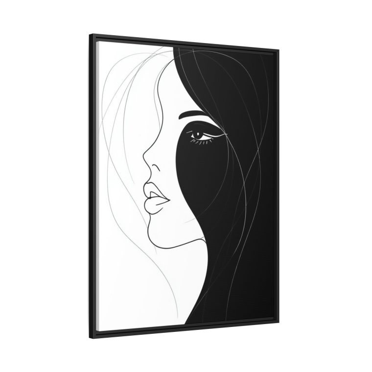 Contemporary Abstract Face Wall Art Unique Canvas Painting - Image 14