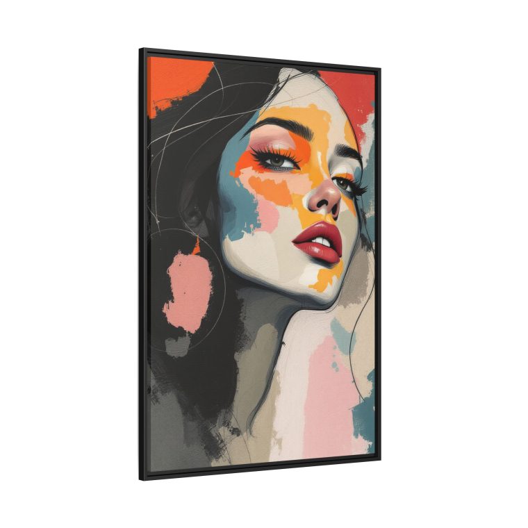 Modern Boho Face Wall Art - Natural Colors Canvas Print - Image 6