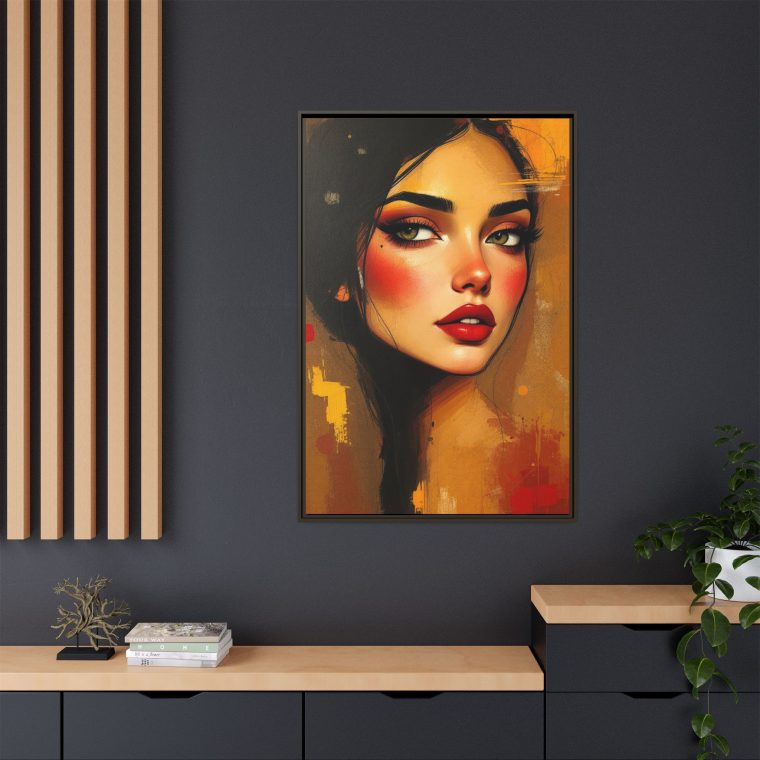 Bohemian Line Art Face - Minimalist Canvas Wall Decor - Image 28