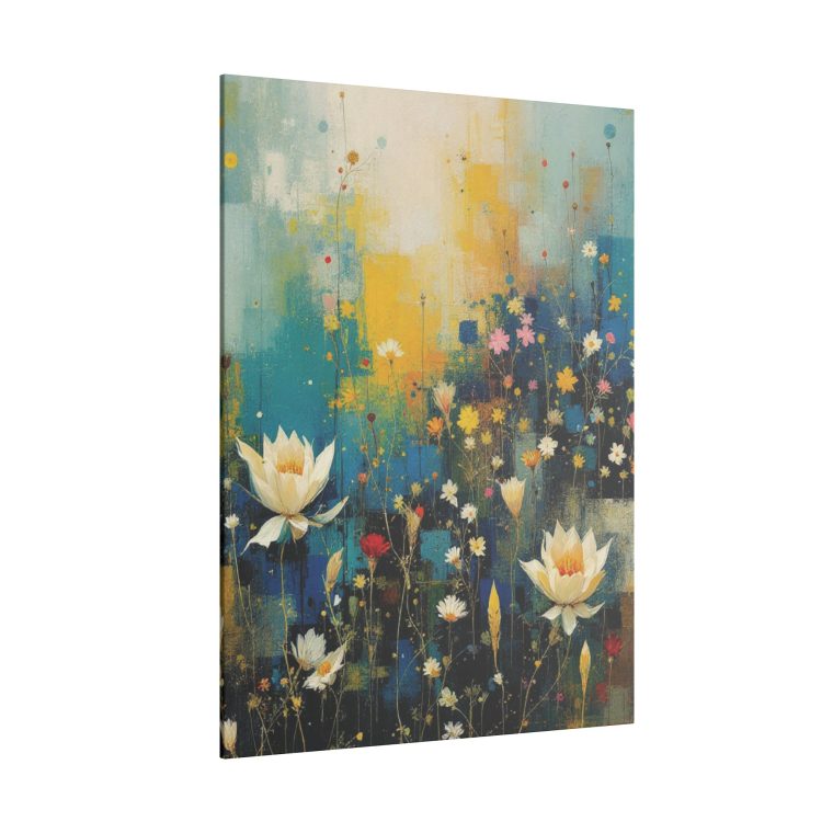 Vibrant Floral Abstract Blossoming Flowers on a Textured Canvas - Image 14