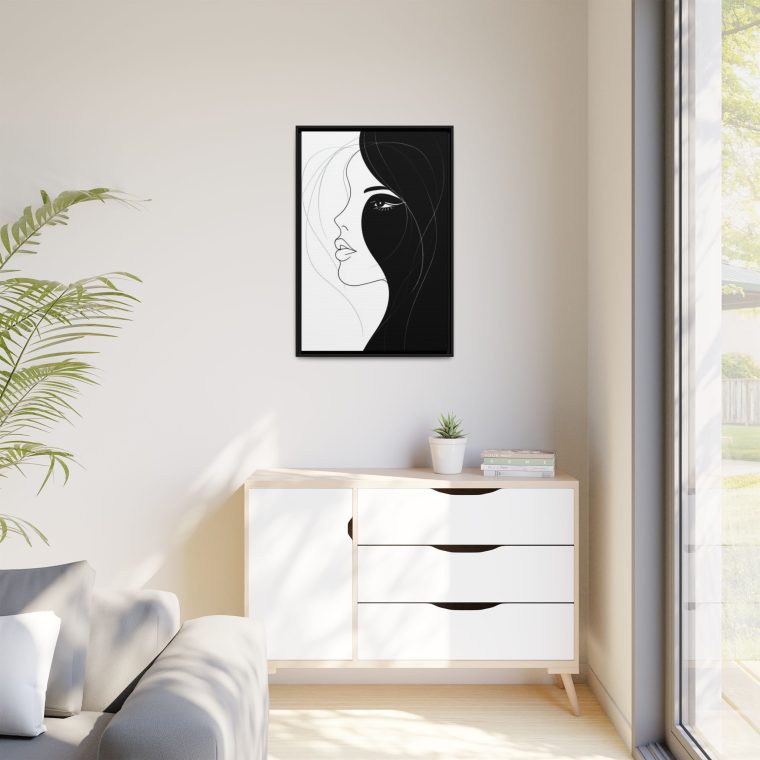 Contemporary Abstract Face Wall Art Unique Canvas Painting - Image 7