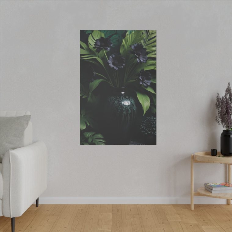 Modern Elegance Black Vase and Flowers in Natural Light - Image 11
