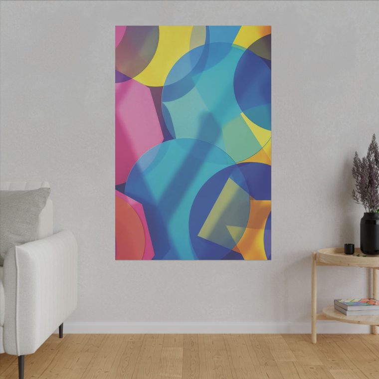 Vibrant Layers Transparent and Solid Shapes in Bold Hues - Image 11