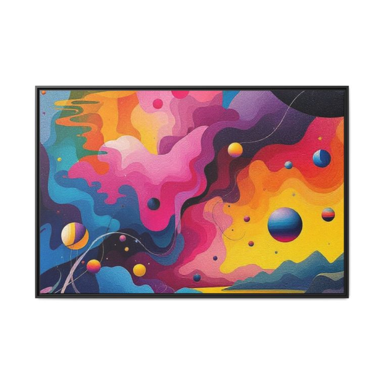 Modern Abstract Paint Swirls Large Canvas Wall Art