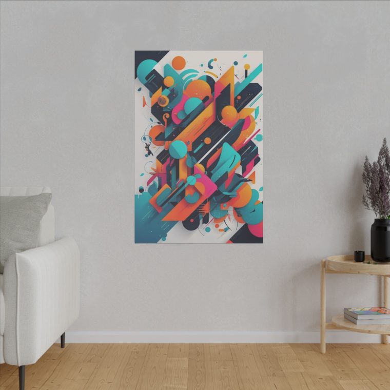 Modern Abstract Symphony of Shapes and Colors Wall Art - Image 11
