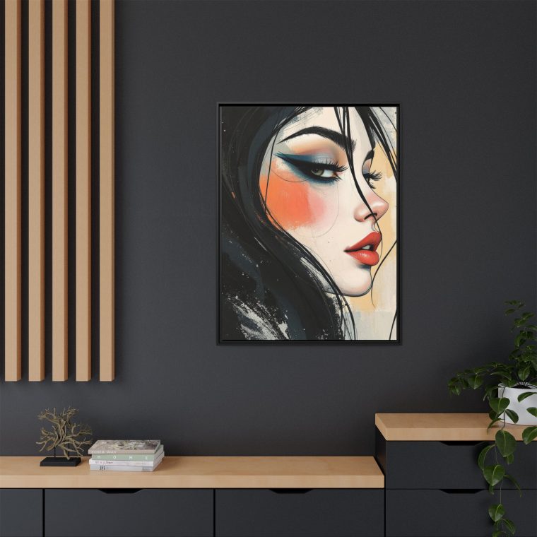 Bohemian Face Line Drawing - Natural Beige Wall Decor - Image 16