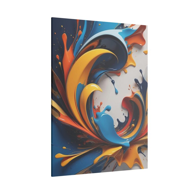 Dynamic Splash Vibrant Abstract Oil Painting for Contemporary Wall Art - Image 14