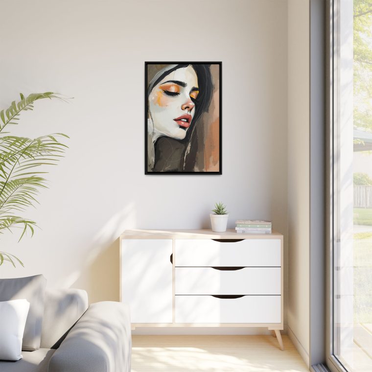 Modern Boho Abstract Face Earth Colors Wall Print - Image 7