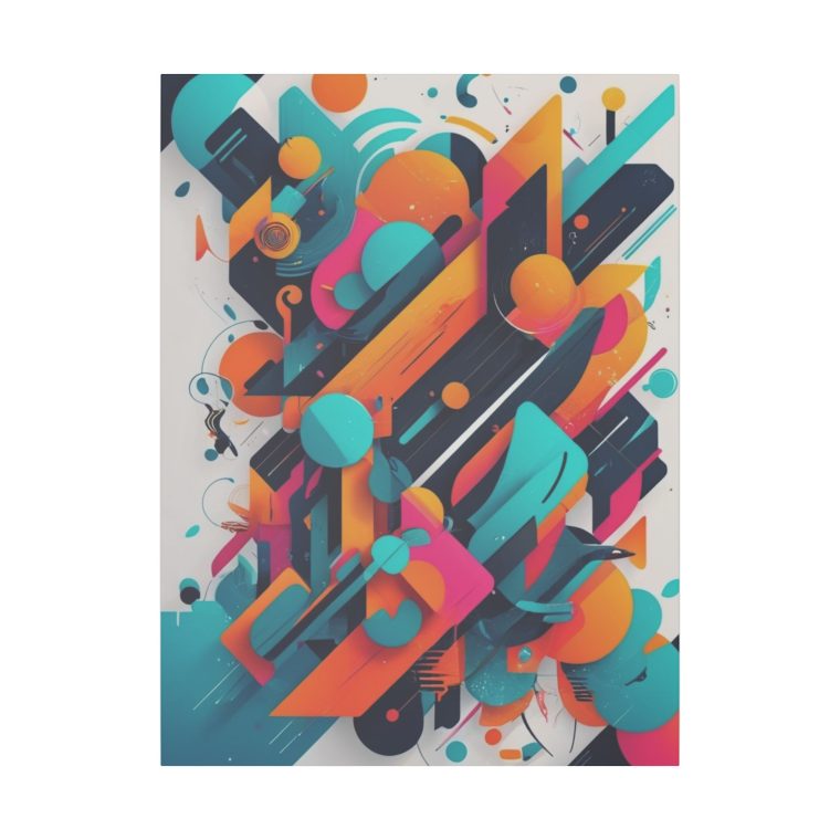Modern Abstract Symphony of Shapes and Colors Wall Art - Image 13