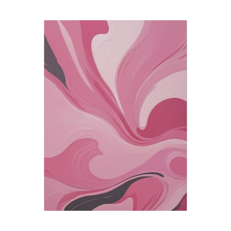 Gentle Pink Flow Abstract Oil Painting with Subtle Elegance - Image 5