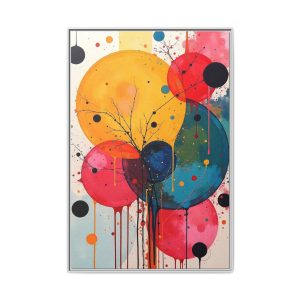 Multicolor Round Abstract Canvas Prints Art Decor