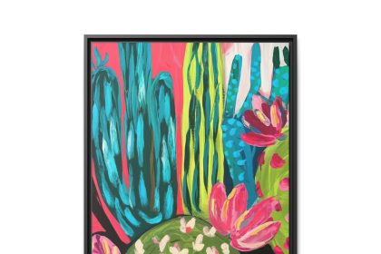 Maximalist Cactus Floral Abstract Art for Modern Spaces