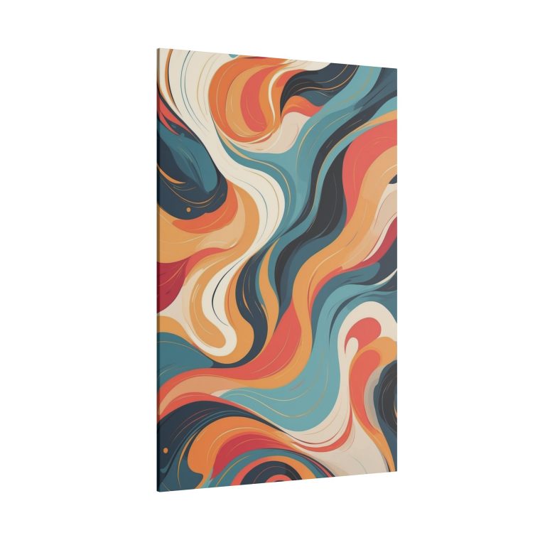 Modern Oil Painting Abstract Wall Art Vibrant Swirl Design - Image 10