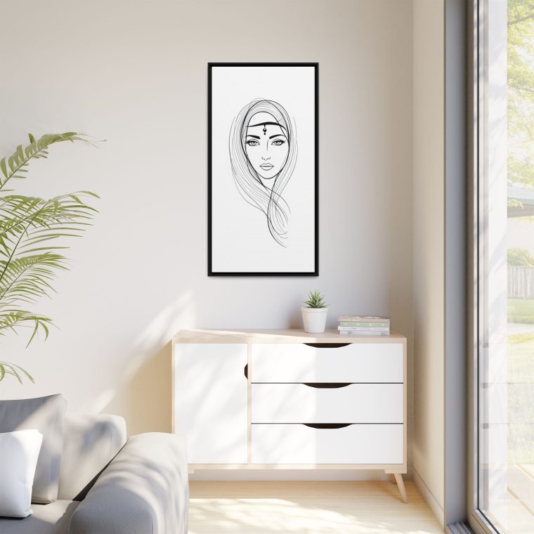 Framed Abstract Face Wall Art Contemporary and Chic Design - Image 23