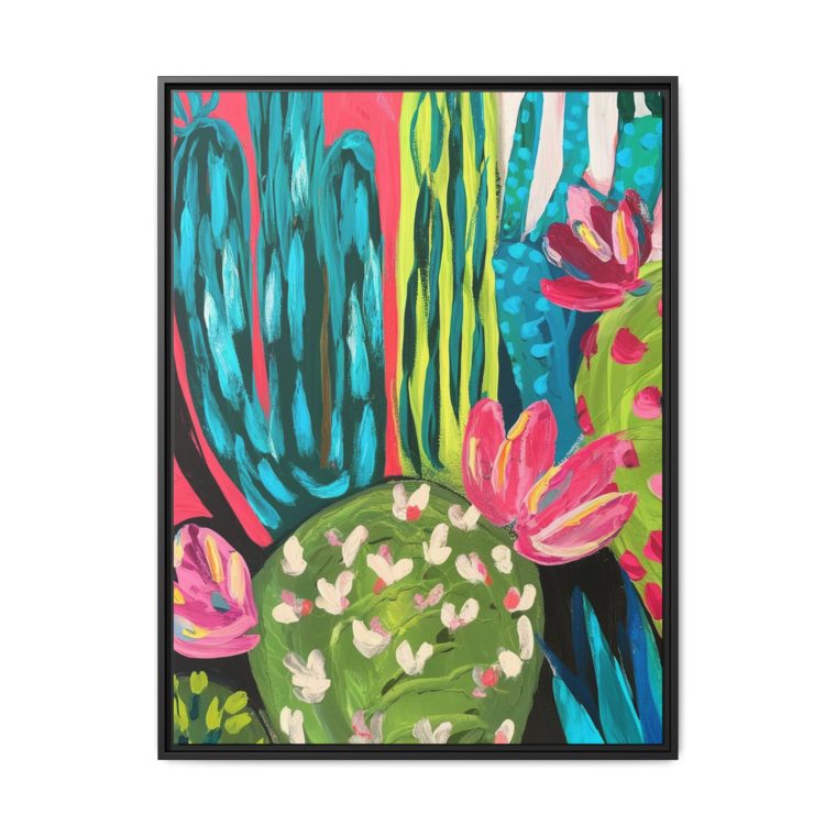 Maximalist Cactus Floral Abstract Art for Modern Spaces - Image 9